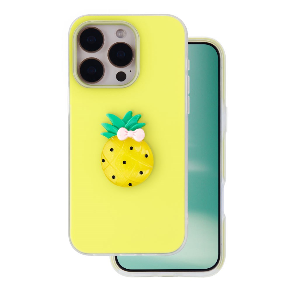 iPhone 15 Pro TFO 3D Frugt Case - Ananas