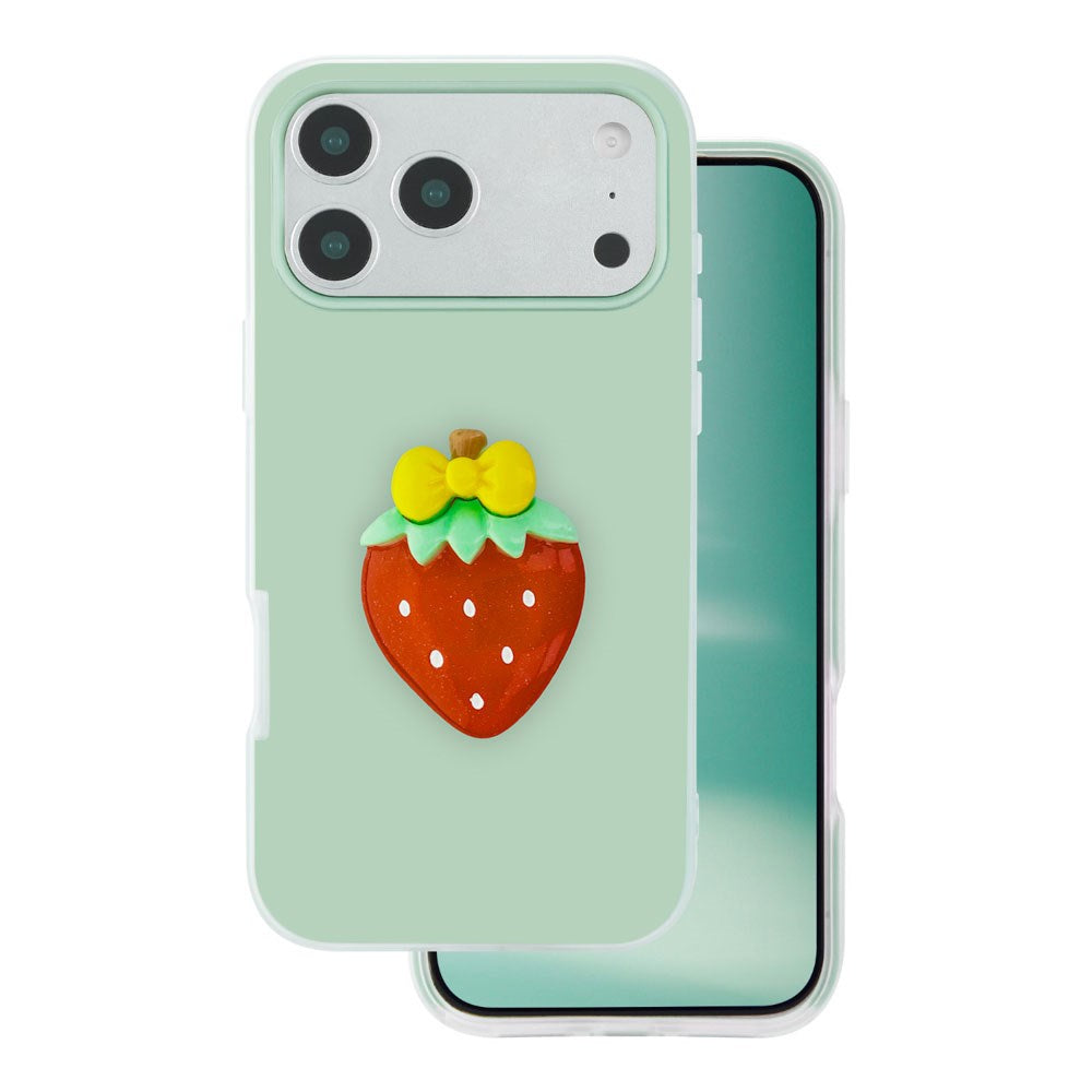 iPhone 17 Pro TFO 3D Frugt Case - Jordbær
