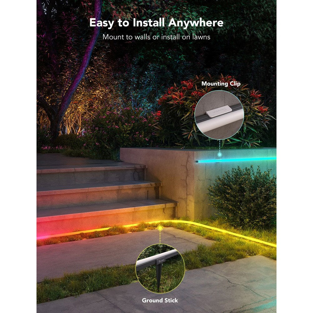 Govee Outdoor Neon Rope Light Lysstrimmel - 10m - Sort
