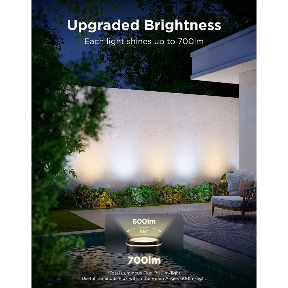 Govee Outdoor Spotlights med 2 stk. - Montering: Væg / Jorden - Sort