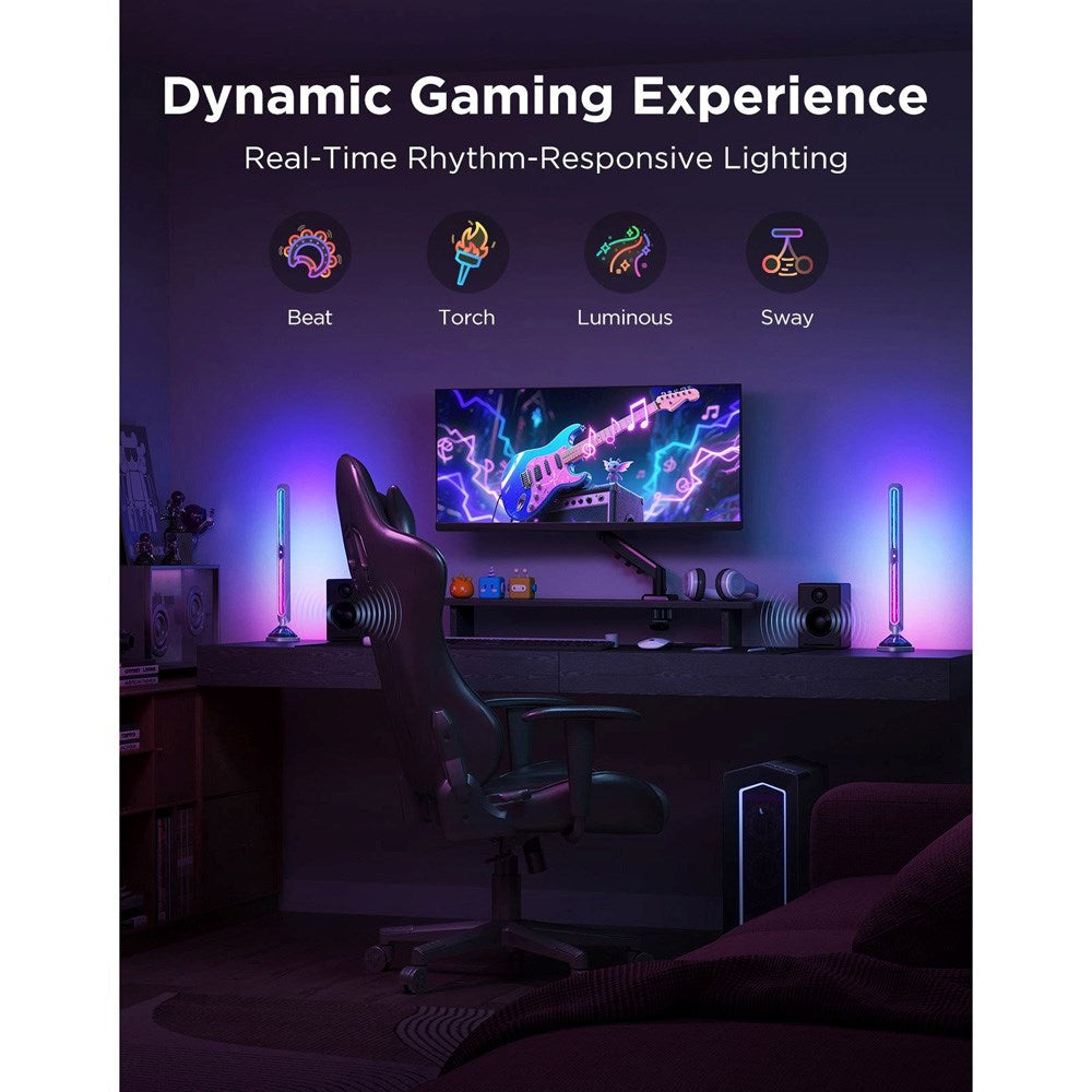 Govee Smart Gaming Light Bars Pro - Tresidet Design - Gennemsigtig / Metal