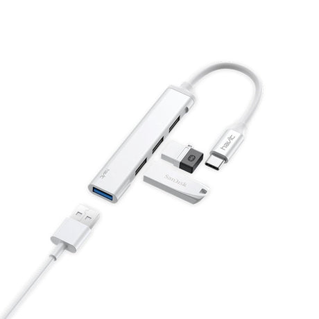 Havit HB41 USB-C Multiport Hub - 4 x USB-A - Grå