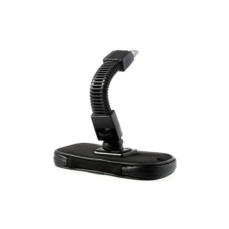 Roterende Mobilholder til Motorcykelstyr - Vandtæt - Størrelse 16.5 x 9 cm - Sort