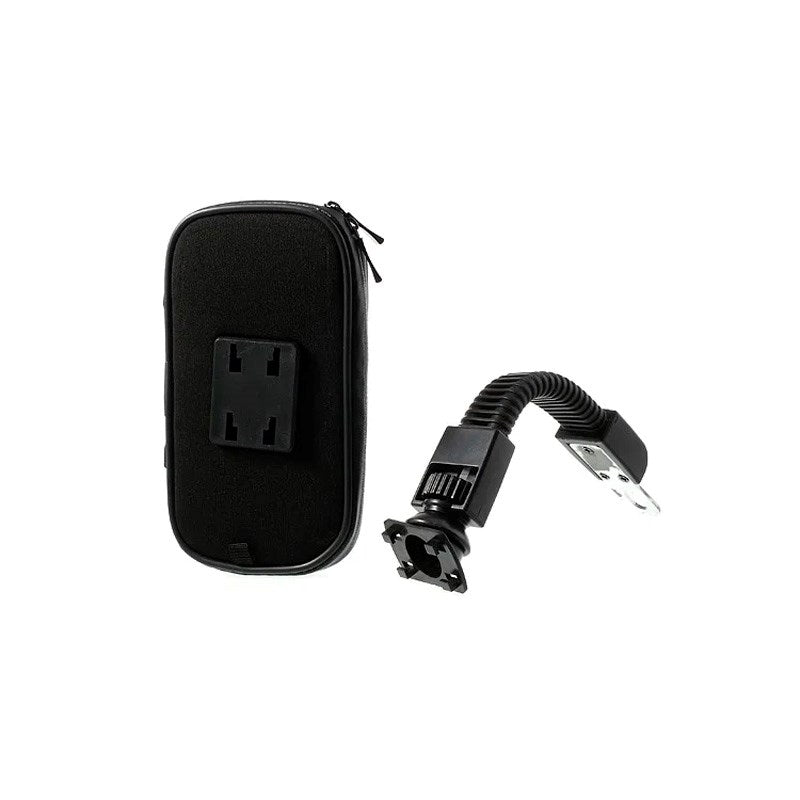 Roterende Mobilholder til Motorcykelstyr - Vandtæt - Størrelse 16.5 x 9 cm - Sort