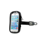 Roterende Mobilholder til Motorcykelstyr - Vandtæt - Størrelse 14.5 x 7.5 cm - Sort
