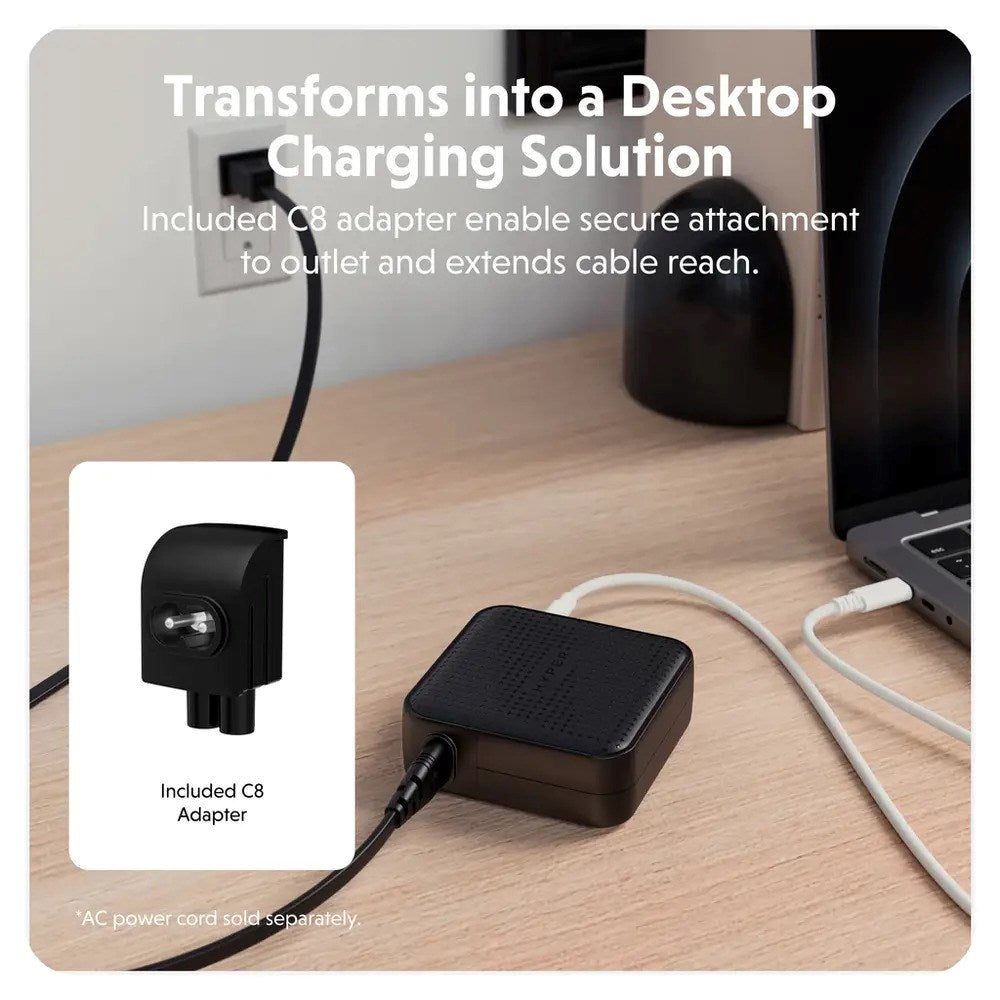 Targus HyperJuice 100W Rejseoplader m. 1x USB-A / 3x USB-C / 4x Adapterstik - Sort