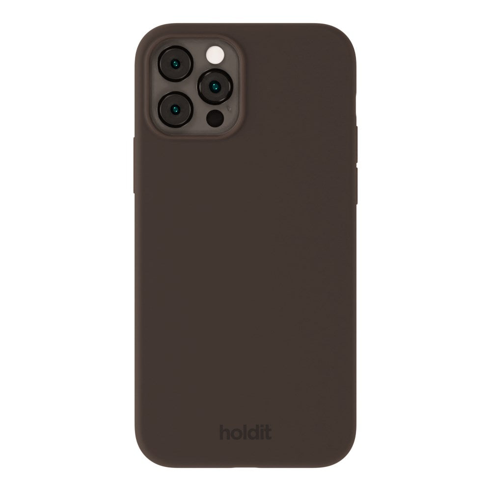 Holdit iPhone 12 / 12 Pro Soft Touch Silikone Cover - Chocolate