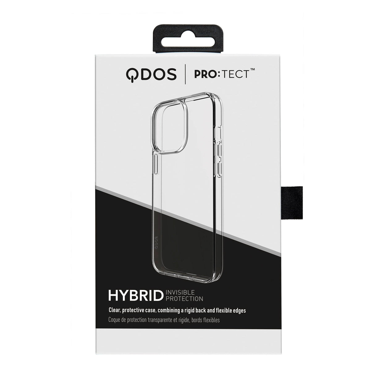 QDOS iPhone 13 Pro Hybrid Clear Cover - Gennemsigtig