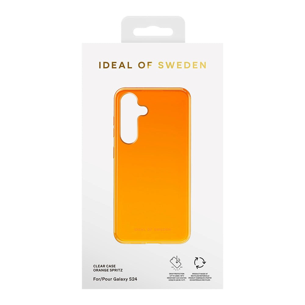 Samsung Galaxy S24 iDeal Of Sweden Clear Case - Orange Spritz