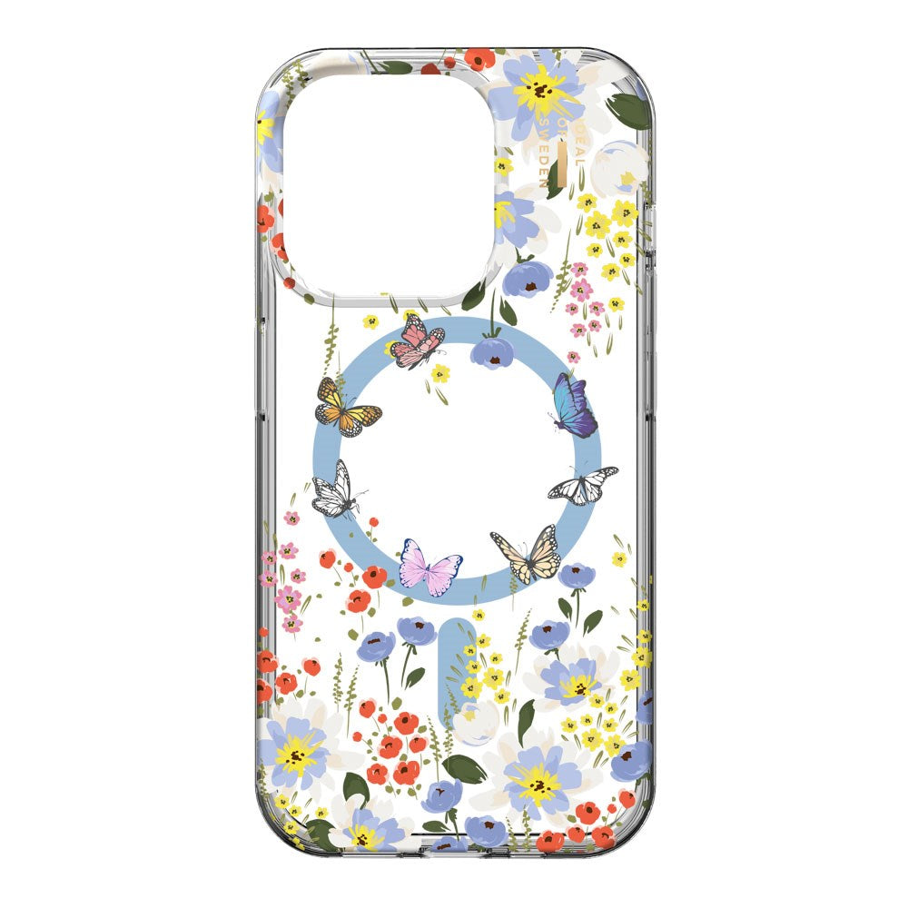 iPhone 15 Pro iDeal Of Sweden Clear Case - MagSafe Kompatibel - Artistic Garden