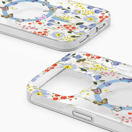 iPhone 15 Pro Max iDeal Of Sweden Clear Case - MagSafe Kompatibel - Artistic Garden