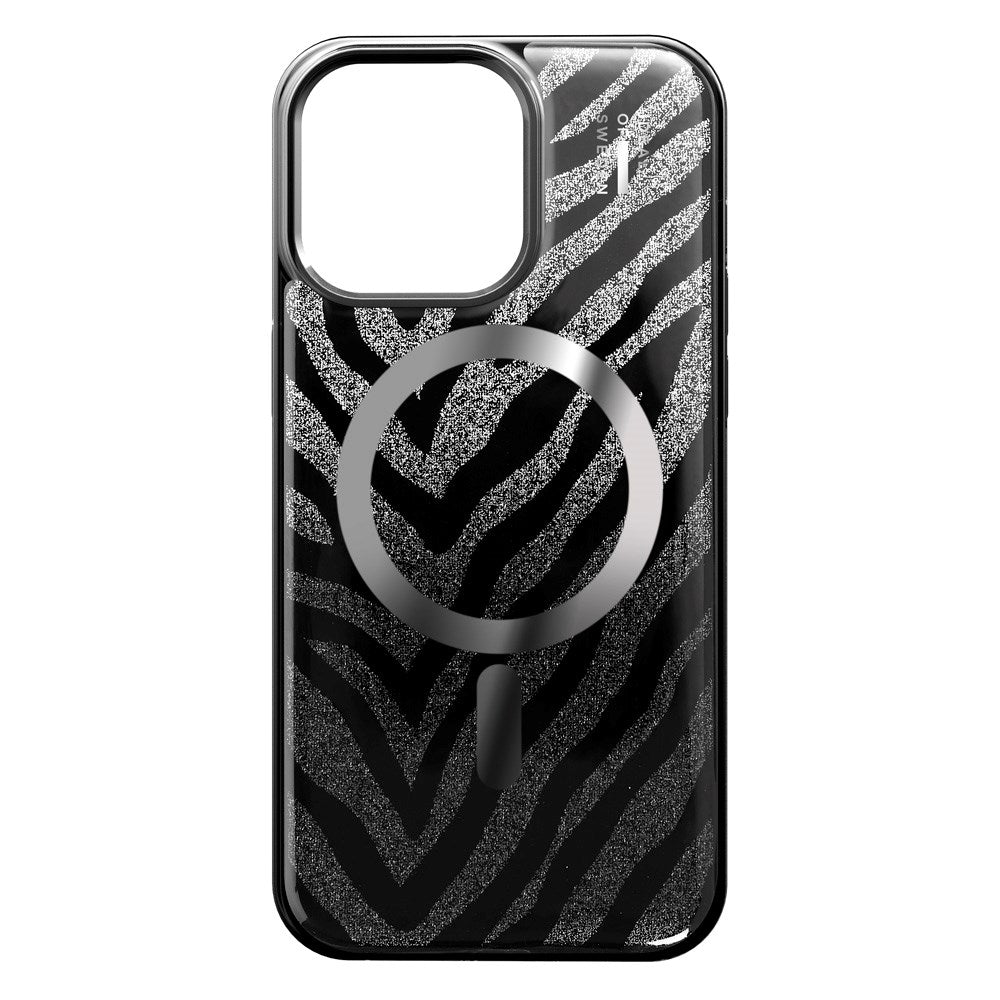 iPhone 15 Pro Max iDeal Of Sweden Clear Cover - MagSafe Kompatibel - Zebra Mystique