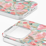 iPhone 15 Pro Max iDeal Of Sweden Clear Cover - MagSafe Kompatibel - Tulip Bloom
