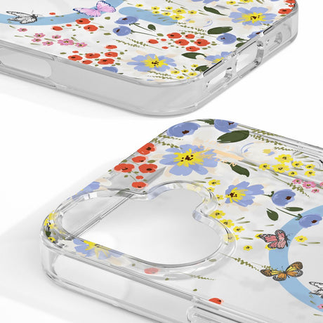 iPhone 16 iDeal Of Sweden Clear Case - MagSafe Kompatibel - Artistic Garden
