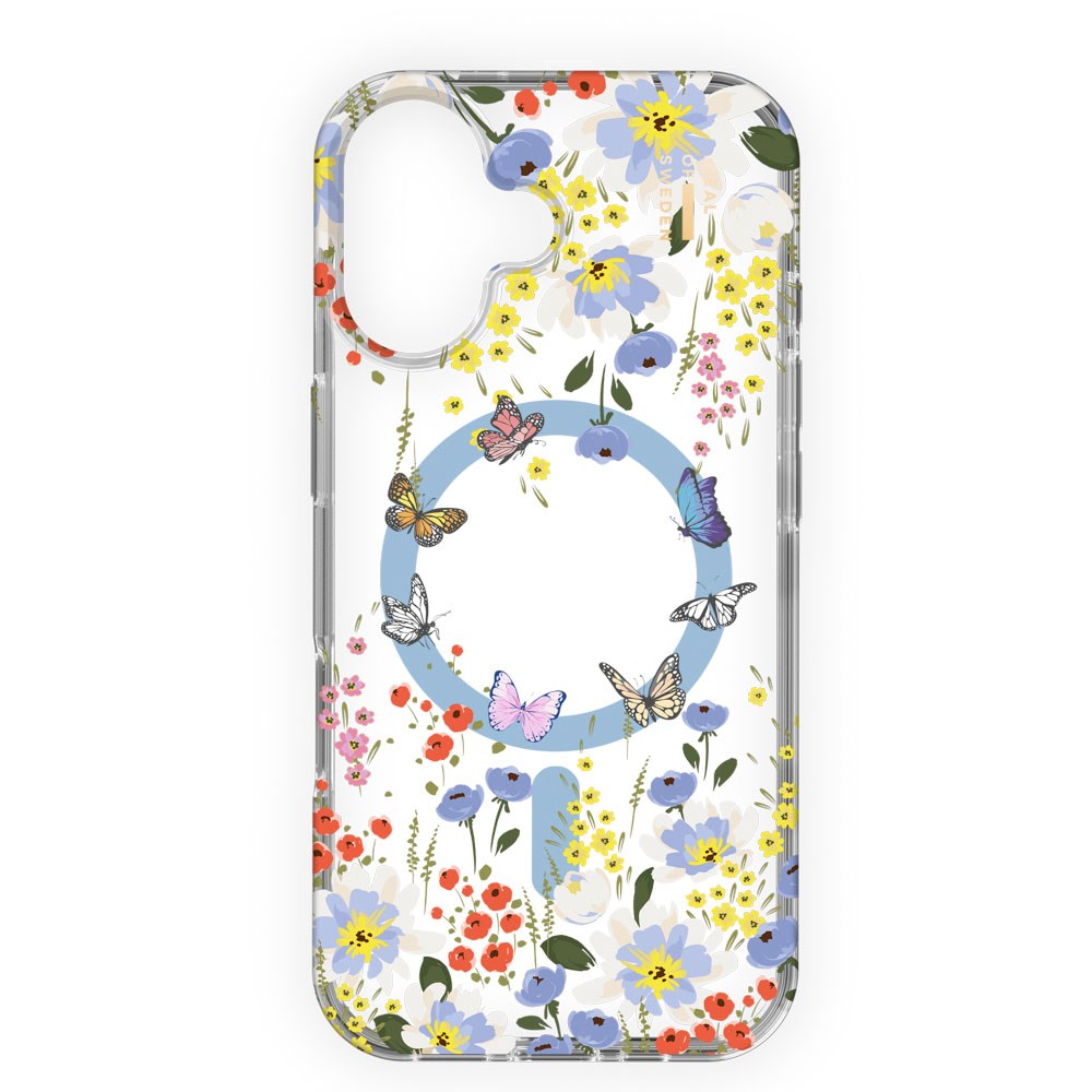 iPhone 16 iDeal Of Sweden Clear Case - MagSafe Kompatibel - Artistic Garden