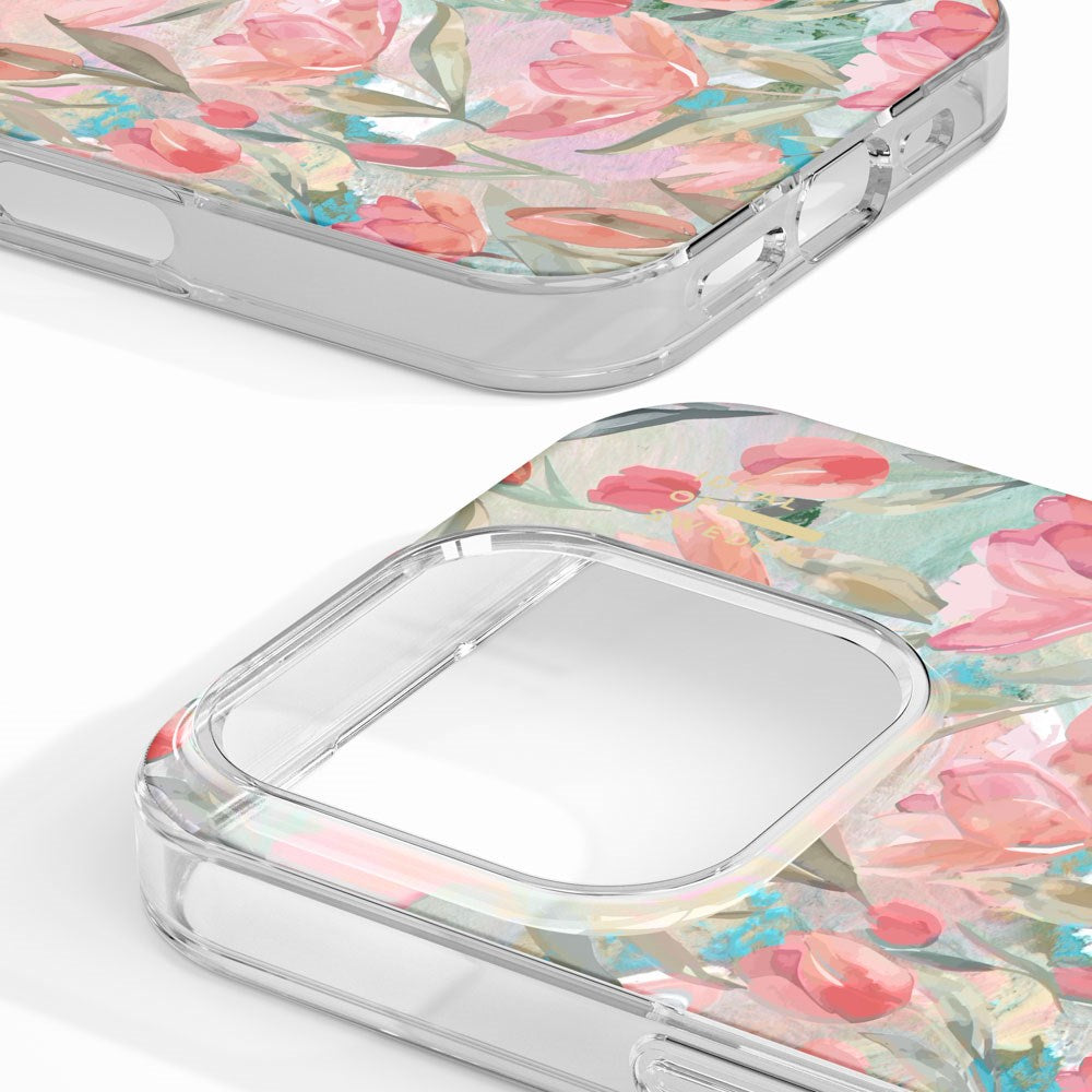 iPhone 16 Pro Max iDeal Of Sweden Clear Cover - MagSafe Kompatibel - Tulip Bloom