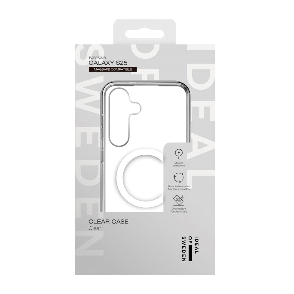 Samsung Galaxy S25 iDeal Of Sweden Clear Case - Trådløs Opladning - Clear