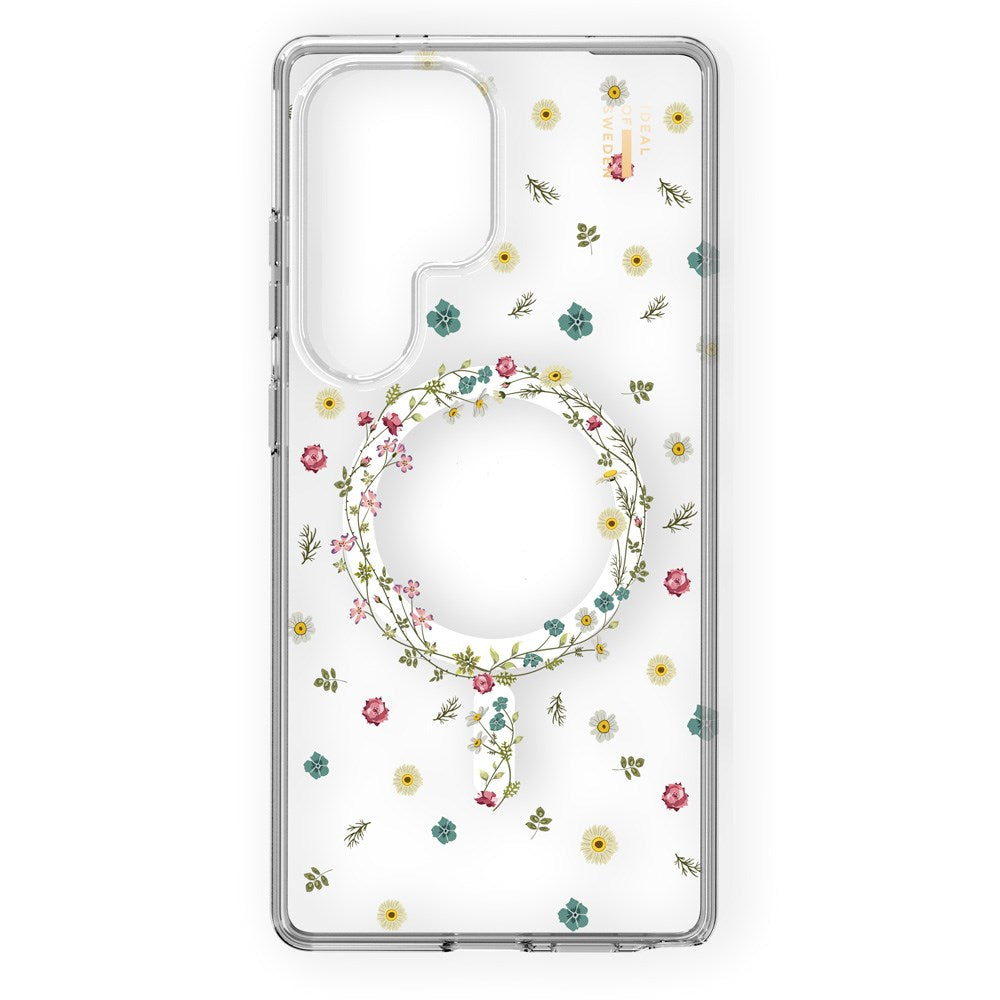 Samsung Galaxy S25 Ultra iDeal Of Sweden Clear Case - Trådløs Opladning - Petite Floral