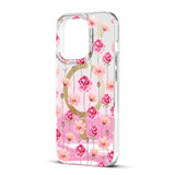 iPhone 17e / 16e / 15 / 14 / 13 iDeal Of Sweden Mirror Cover - MagSafe Kompatibel - Rose Blush Floral