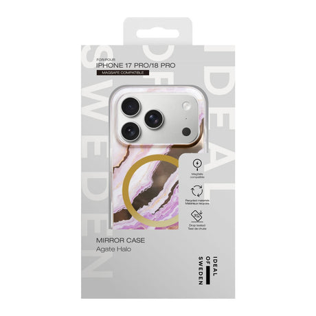 iPhone 18 Pro / 17 Pro iDeal Of Sweden Mirror Cover - MagSafe Kompatibel - Agate Halo