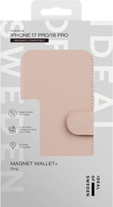 iPhone 18 Pro / 17 Pro iDeal Of Sweden Magnet Wallet+ Flip Cover - MagSafe Kompatibel - Pink