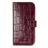 iPhone 18 Pro / 17 Pro iDeal Of Sweden Magnet Wallet+ Flip Cover - MagSafe Kompatibel - Fine Wine Croco