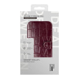 iPhone 18 Pro / 17 Pro iDeal Of Sweden Magnet Wallet+ Flip Cover - MagSafe Kompatibel - Fine Wine Croco
