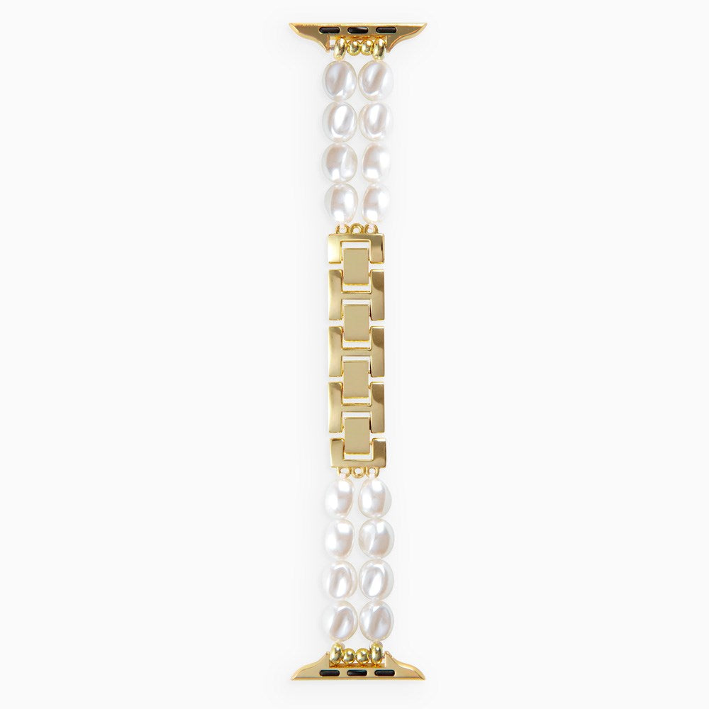 Apple Watch (42/44/SE/45/46/49mm) iDeal of Sweden Resinrem - Classy White Pearl