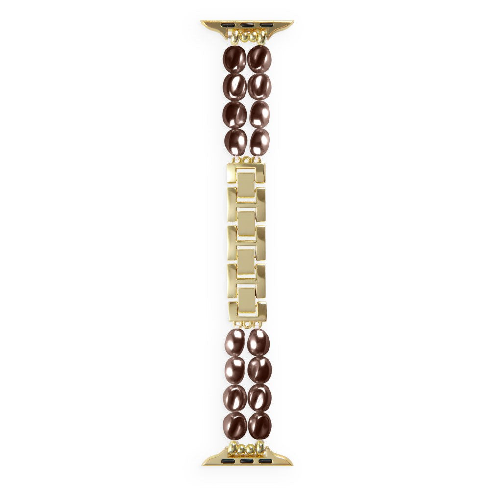 Apple Watch (42/44/SE/45/46/49mm) iDeal of Sweden Resinrem - Salted Caramel Pearl