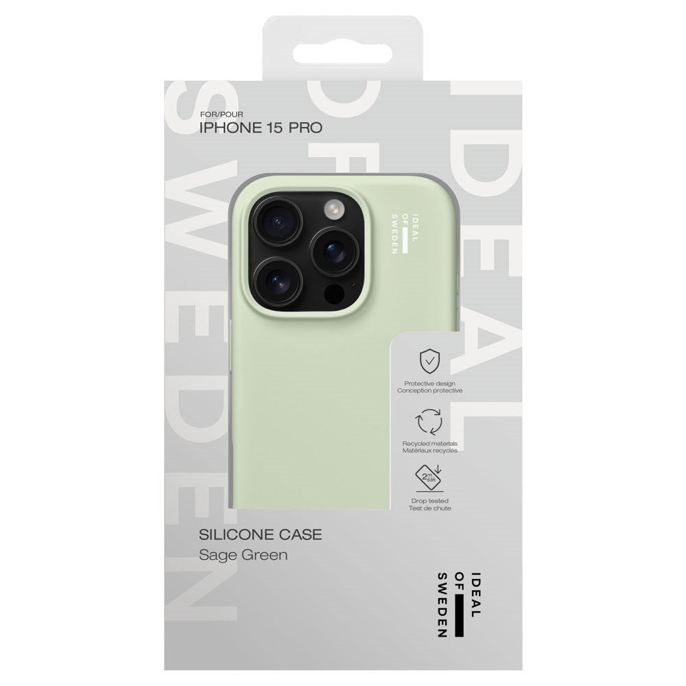 iPhone 15 Pro iDeal Of Sweden Silikone Cover - Sage Green