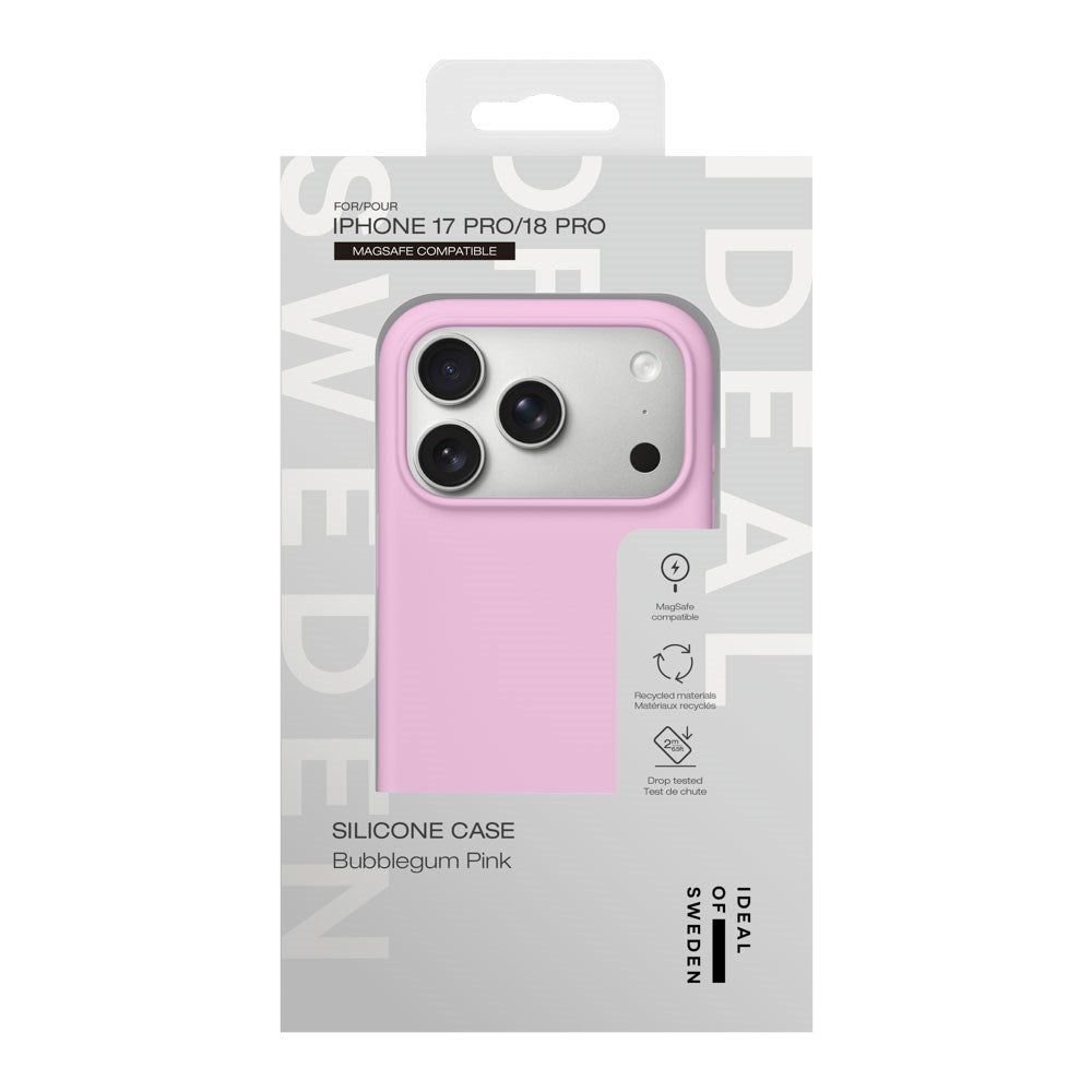 iPhone 18 Pro / 17 Pro iDeal Of Sweden Silikone Cover - MagSafe Kompatibelt - Bubblegum Pink