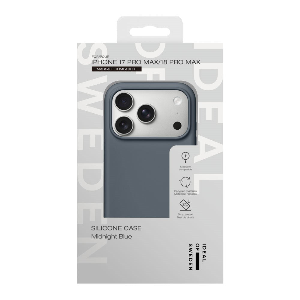 iPhone 18 Pro Max / 17 Pro Max iDeal Of Sweden Silikone Cover - MagSafe Kompatibelt - Midnight Blue