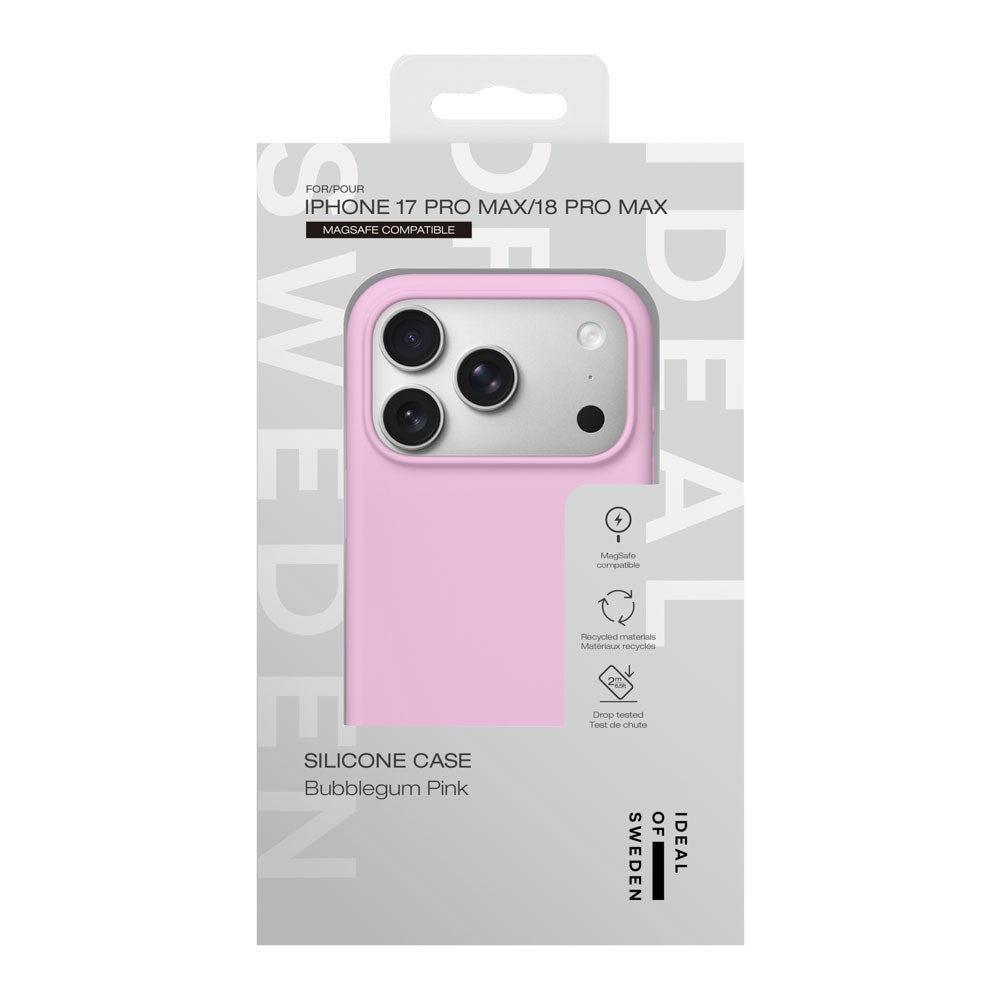 iPhone 18 Pro Max / 17 Pro Max iDeal Of Sweden Silikone Cover - MagSafe Kompatibelt - Bubblegum Pink