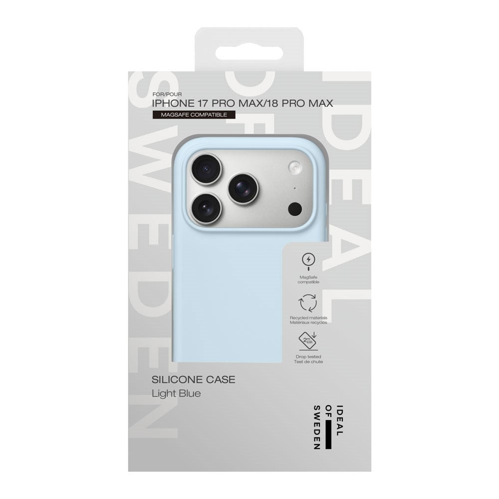 iPhone 18 Pro Max / 17 Pro Max iDeal Of Sweden Silikone Cover - MagSafe Kompatibelt - Light Blue