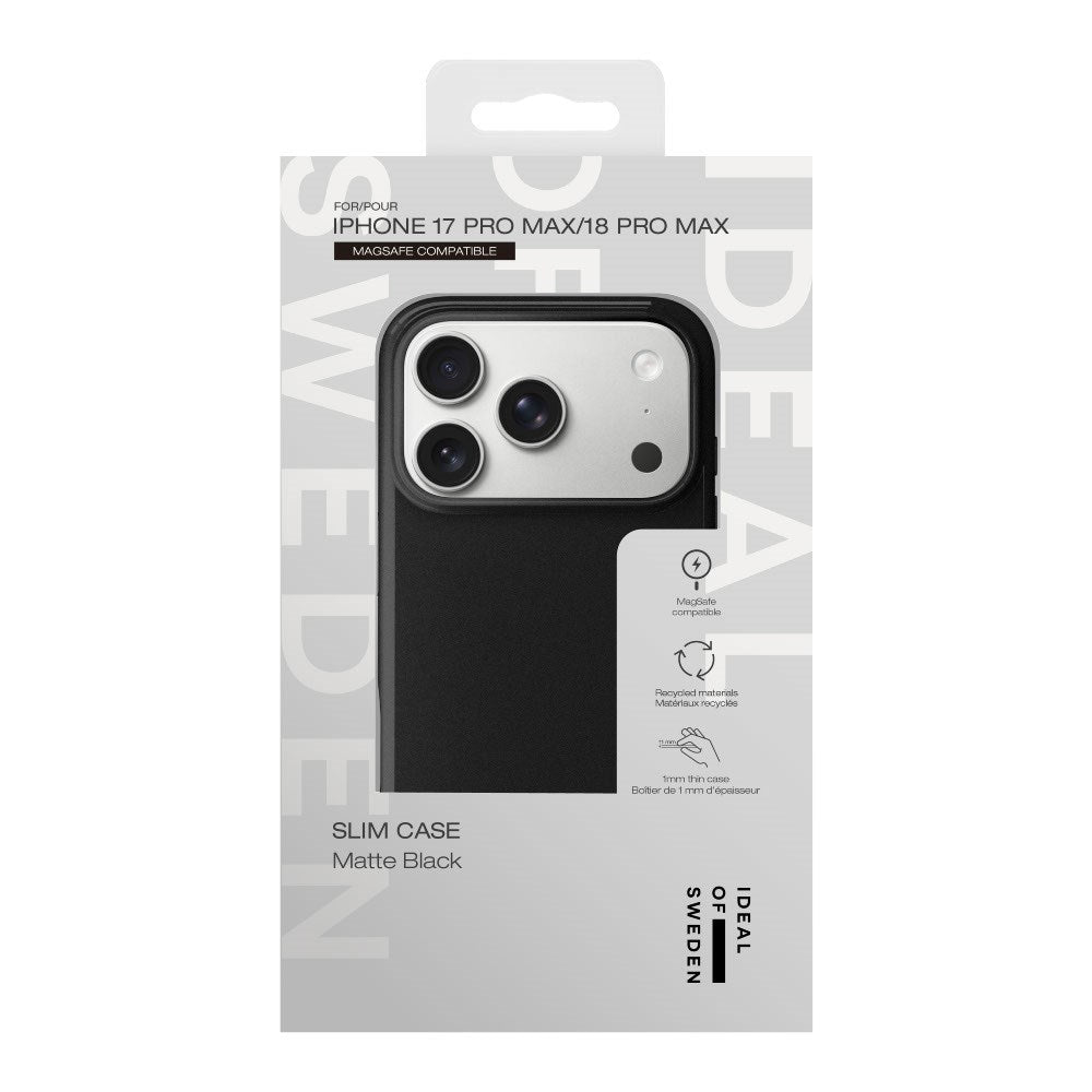 iPhone 18 Pro Max / 17 Pro Max iDeal of Sweden Slim Cover - MagSafe Kompatibel - Matte Black