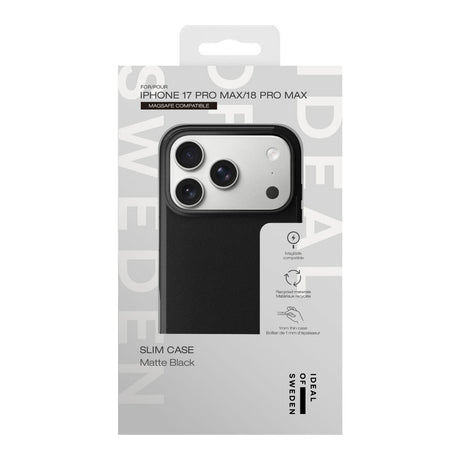 iPhone 18 Pro Max / 17 Pro Max iDeal of Sweden Slim Cover - MagSafe Kompatibel - Matte Black