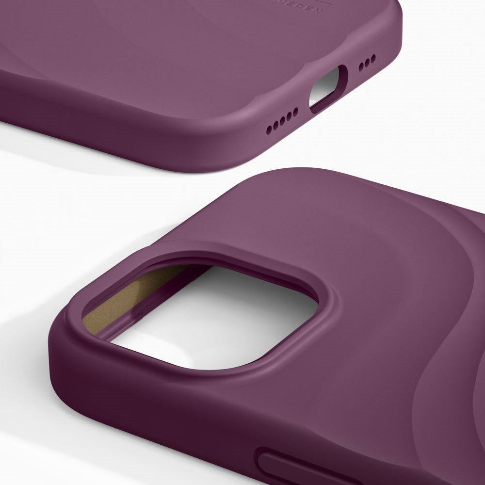 iPhone 17e / 16e / 15 / 14 / 13 iDeal of Sweden Soft Swirl Silikone Cover - MagSafe Kompatibel - Velvet Plum