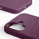 iPhone 16 iDeal of Sweden Soft Swirl Silikone Cover - MagSafe Kompatibel - Velvet Plum