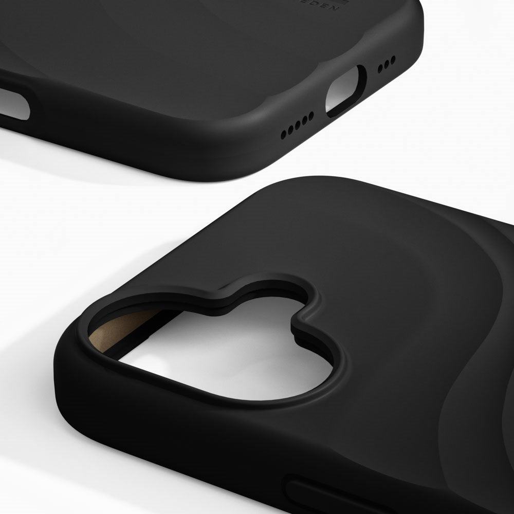 iPhone 16 iDeal of Sweden Soft Swirl Silikone Cover - MagSafe Kompatibel - Velvet Black