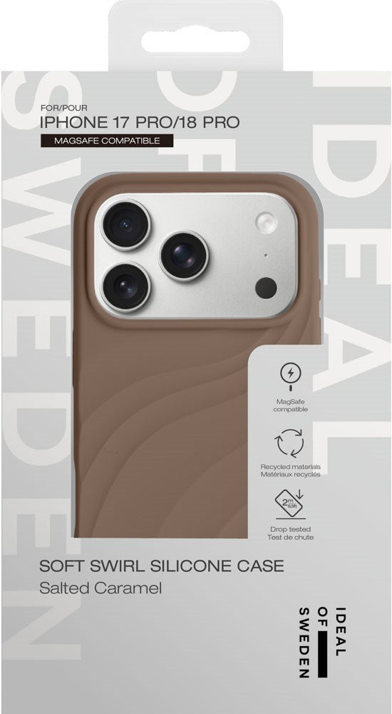 iPhone 18 Pro / 17 Pro iDeal of Sweden Soft Swirl Silikone Cover - MagSafe Kompatibel - Salted Caramel