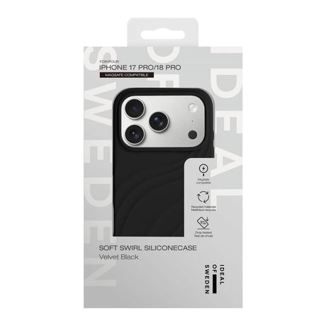 iPhone 18 Pro / 17 Pro iDeal of Sweden Soft Swirl Silikone Cover - MagSafe Kompatibel - Velvet Black