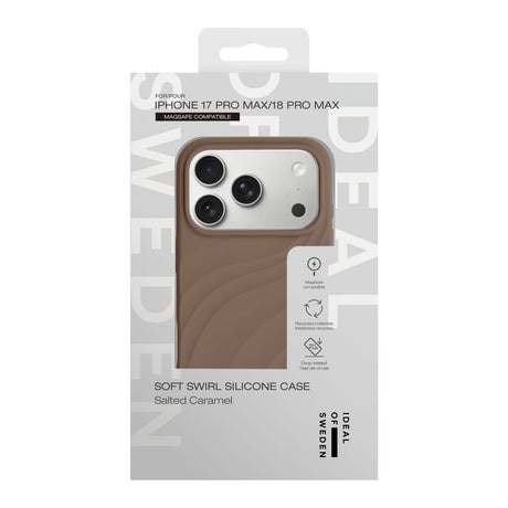 iPhone 18 Pro Max / 17 Pro Max iDeal of Sweden Soft Swirl Silikone Cover - MagSafe Kompatibel - Salted Caramel