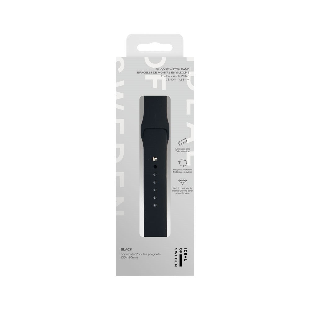 Apple Watch (38/40/SE/41/42mm) iDeal of Sweden Silikonerem - Str. S/M - Black