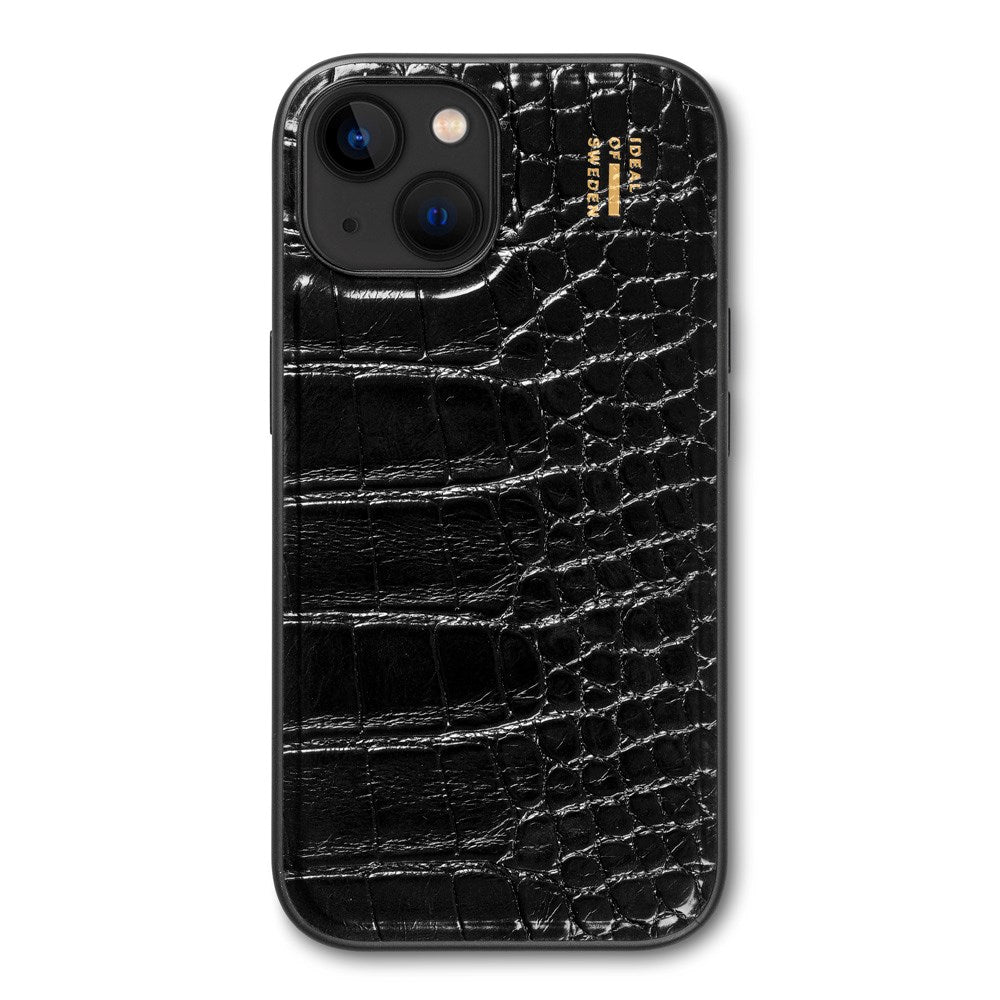 iPhone 13 / 14 iDeal Of Sweden Vegan Leather Case - Black Croco