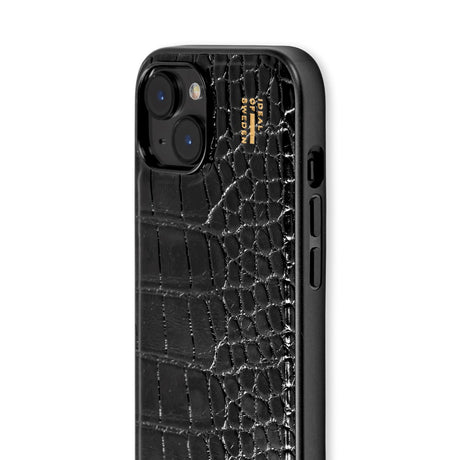 iPhone 15 iDeal Of Sweden Vegan Leather Case - Black Croco