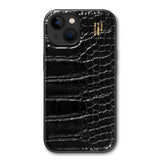 iPhone 15 iDeal Of Sweden Vegan Leather Case - Black Croco