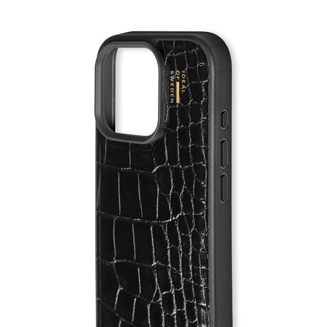 iPhone 16 Pro iDeal Of Sweden Vegan Leather Case - Black Croco