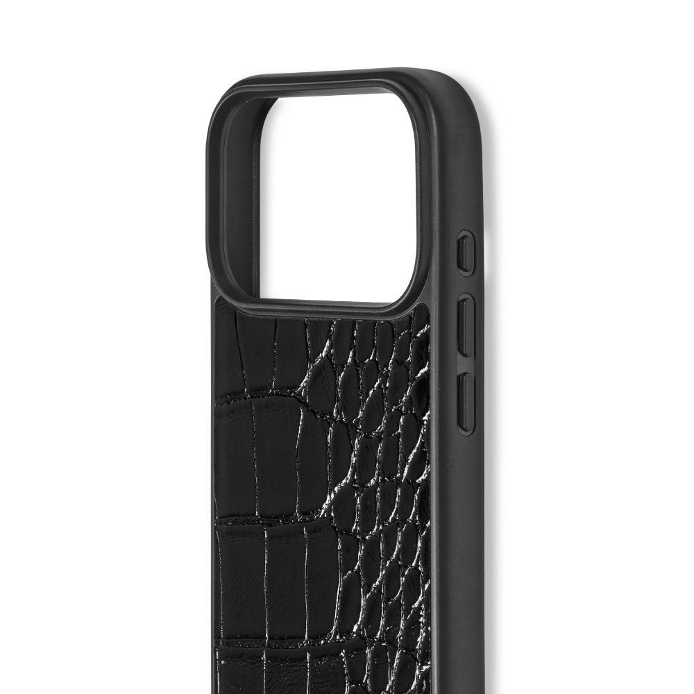 iPhone 18 Pro / 17 Pro iDeal of Sweden Vegan Leather Cover - MagSafe Kompatibel - Black Croco