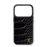 iPhone 18 Pro / 17 Pro iDeal of Sweden Vegan Leather Cover - MagSafe Kompatibel - Black Croco