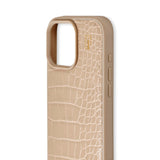 iPhone 16 Pro Max iDeal Of Sweden Vegan Leather Case - MagSafe Kompatibel - Warm Beige Croco